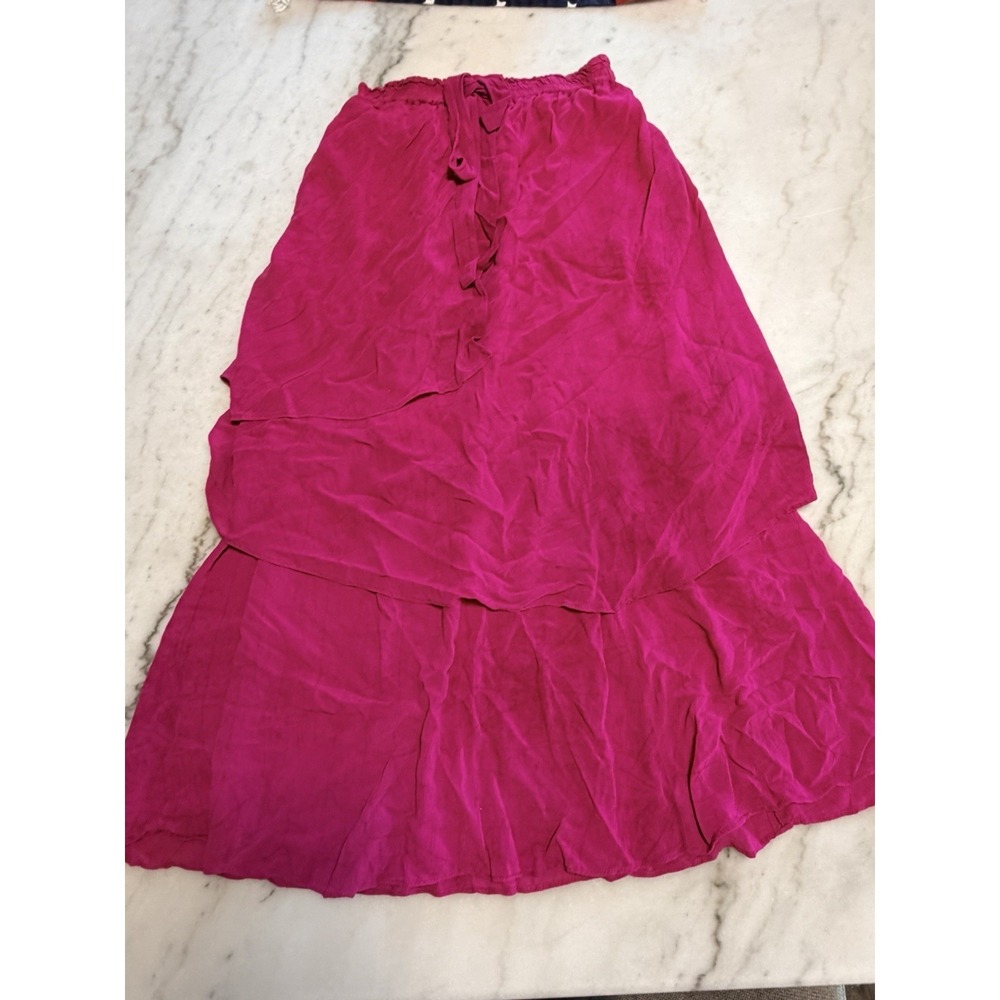 Vintage Dorothy Schoelen Platinum  Rayon Skirt Pink Size 6